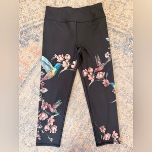 Evolution and Creation Movement Active bird print floral leggings- Multi, M
